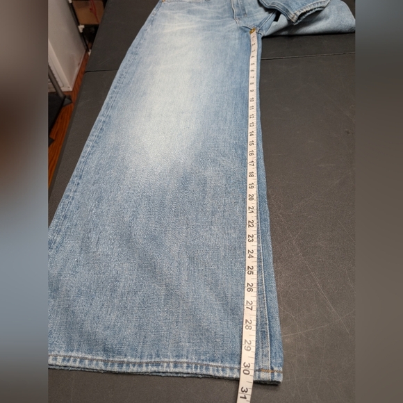J. Crew High Rise Super Wide Leg Blue Elliott Wash 90s Jeans Size 28 - Picture 8 of 9